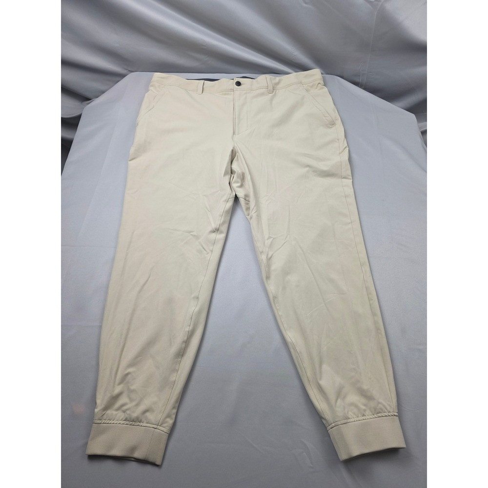 VRST Mens Fairway Golf Jogger Pants Khaki Sand Tailored Fit 40 MVG25013 NWT